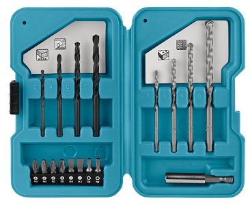 Σετ τρυπάνια και μύτες γενικής χρήσης (17τμχ) Makita D-40200