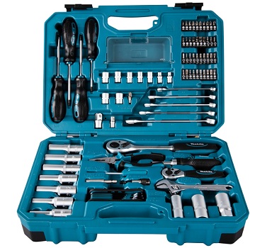 Βαλίτσα εργαλείων χειρός & εξαρτημάτων (87τμχ) Makita E-08458