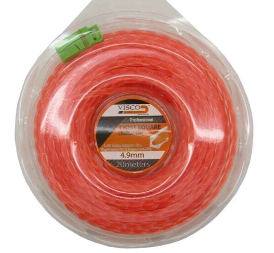 Μεσινέζα VISCO Στριφτή Τετράγωνη Διπλής Γραμμής Πορτοκαλί