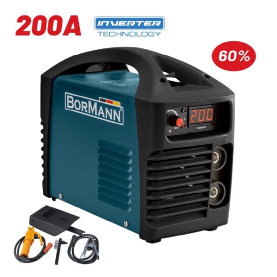 BORMANN BIW2010 Ηλεκτροκόλληση Inverter 200A Απόδοση 200Α/60% Ψηφ. Οθόνης Μεγ. Ηλεκτρόδιο 4mm